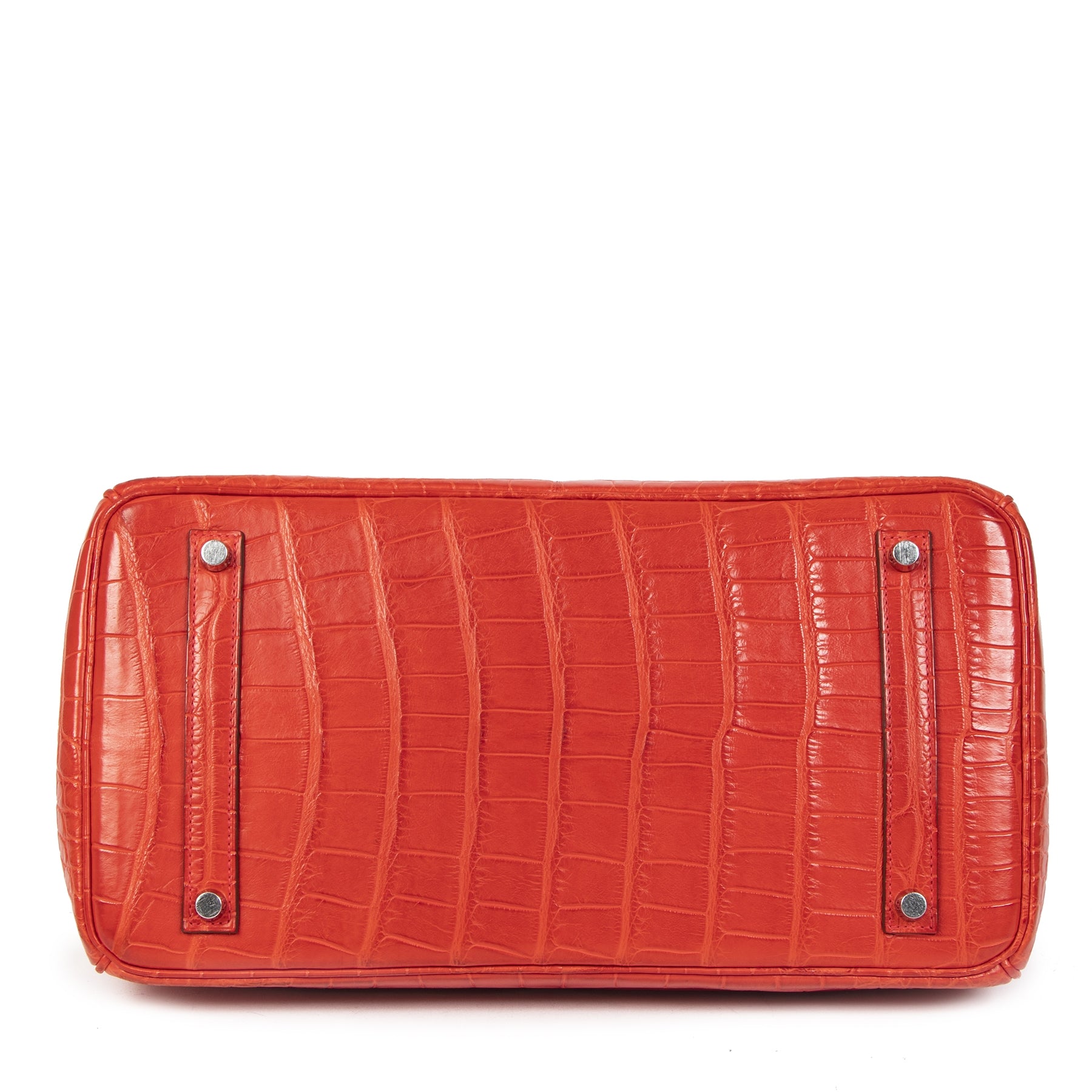 Hermes Birkin 35 Alligator Mat Géranium Accastillage Palladium
