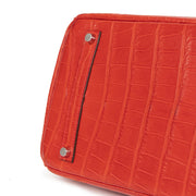 Hermès Birkin 35 Matt Alligator Geranium PHW geranium PHW very hard to find authentic luxury