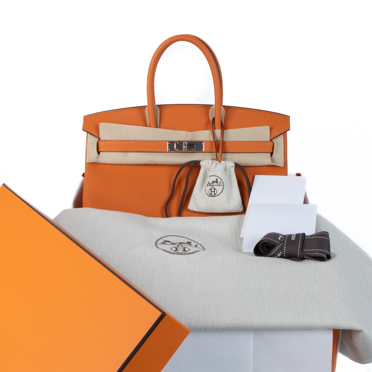 Brand new store fresh Hermès 2023 Birkin 35 Orange Togo on www.labellov.com