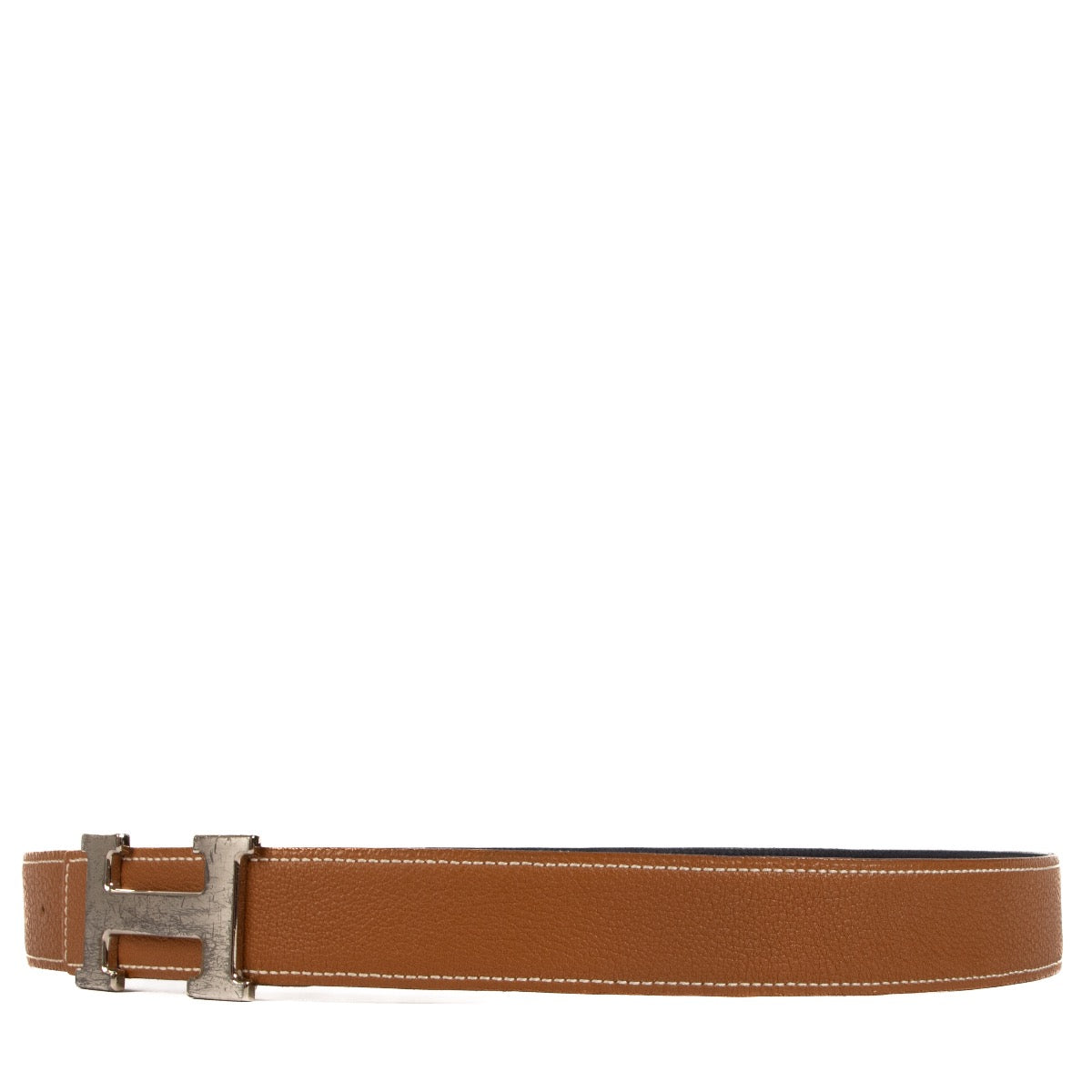 Shop 100% authentic second-hand Hermes Brown/Blue Reversible H Belt - Size 85 on Labellov.com