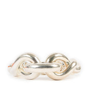 Second hand vintage Hermès Torsade Géant TGM Silver Bracelet at Labellov