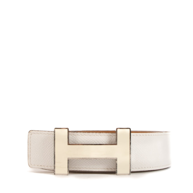 Shop 100% authentic second-hand Hermès White H Belt on Labellov.com