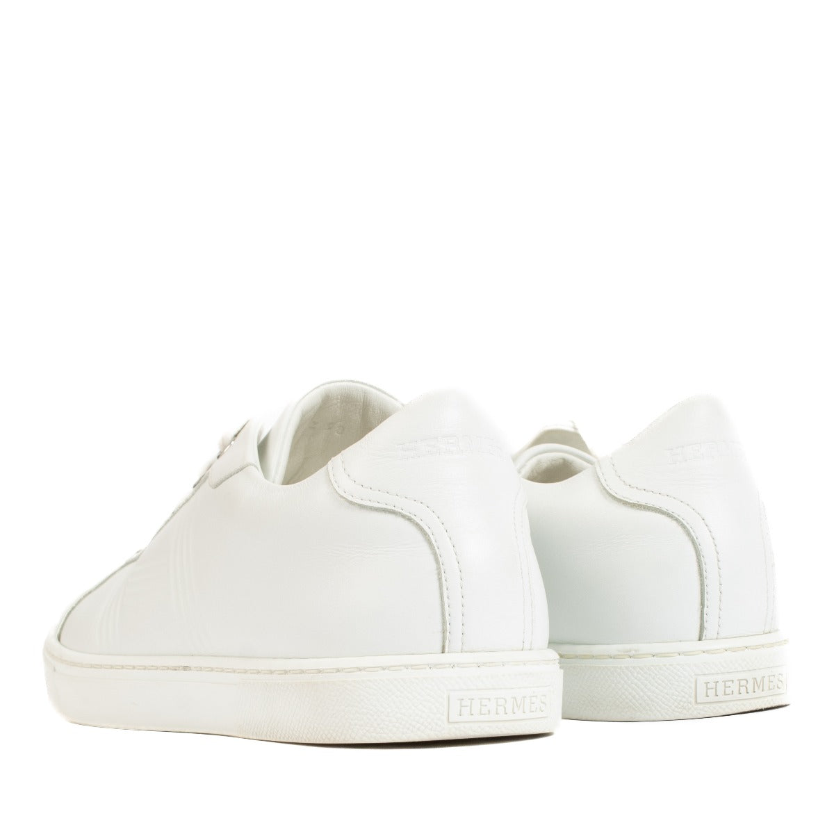 Hermès White Leather Avantage Sneakers - size 38