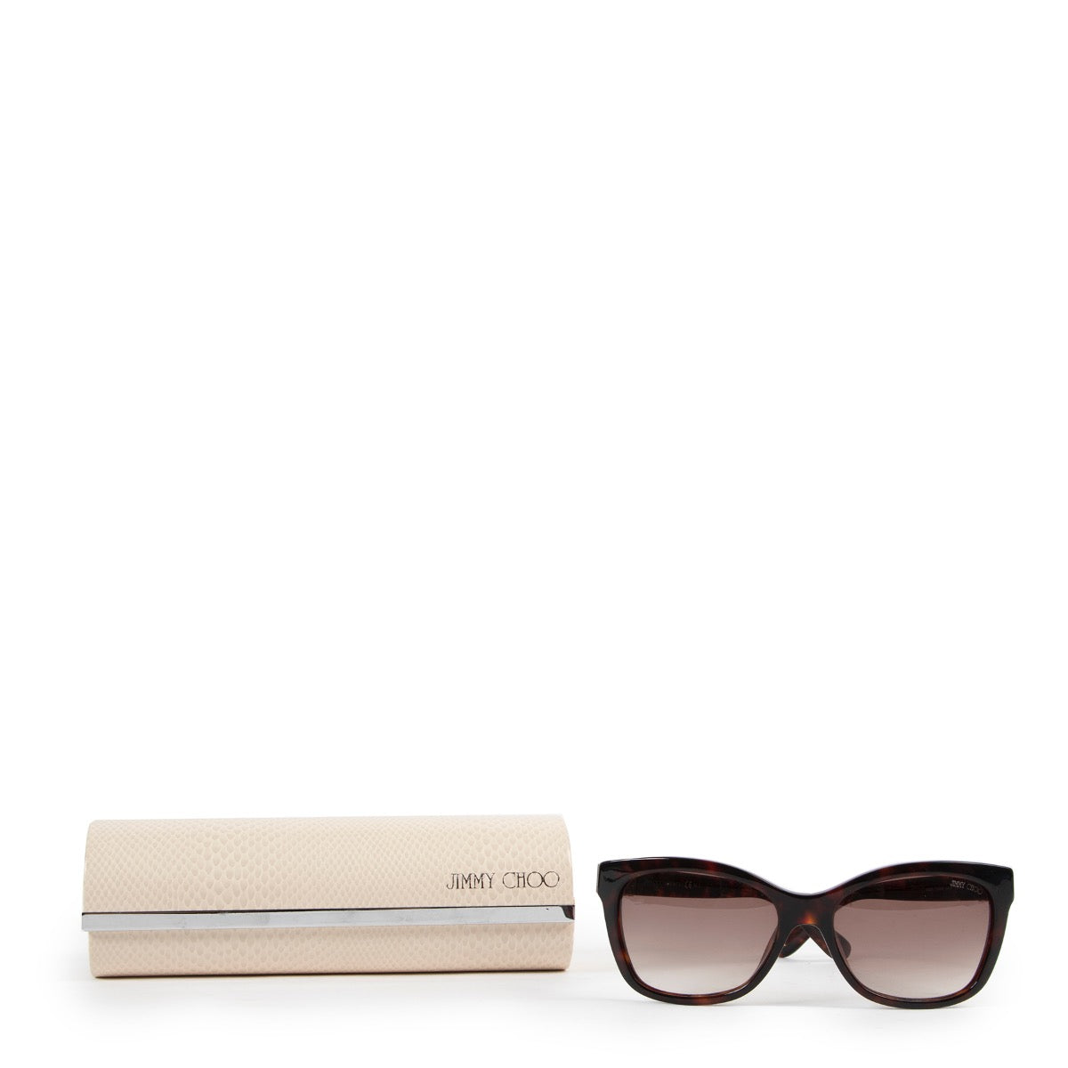 Lunettes de soleil Jimmy Choo écaille de tortue et cristaux