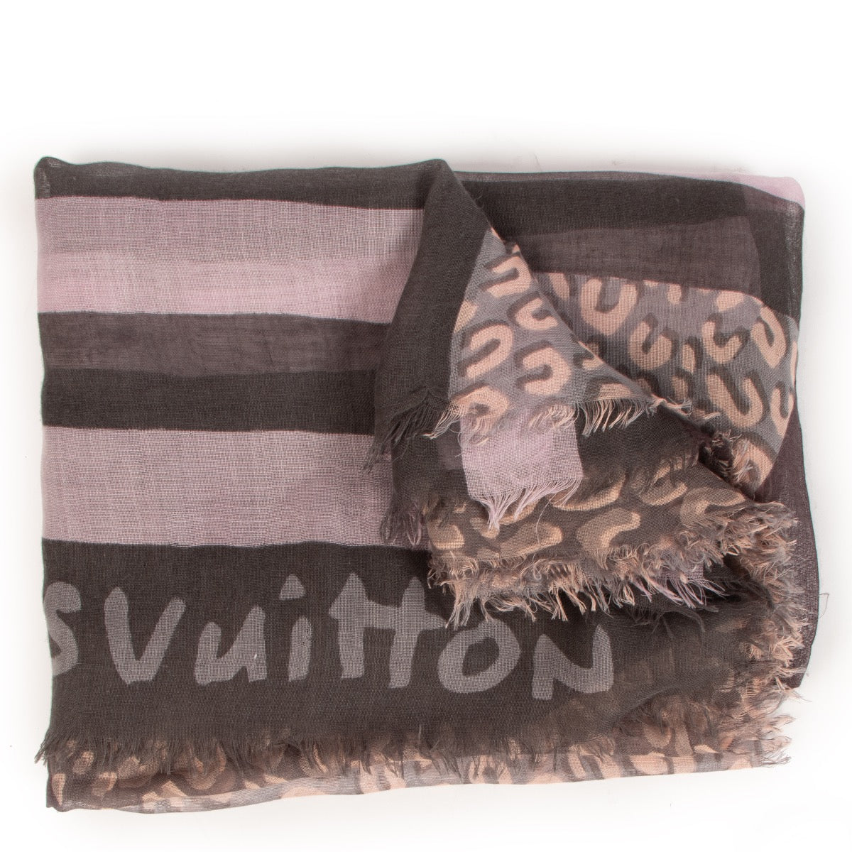 Shop safe online at Labellov in Antwerp, Brussels and Knokke this 100% authentic second hand Louis Vuitton Stephen Sprouse Multicolor Leopard Print Scarf