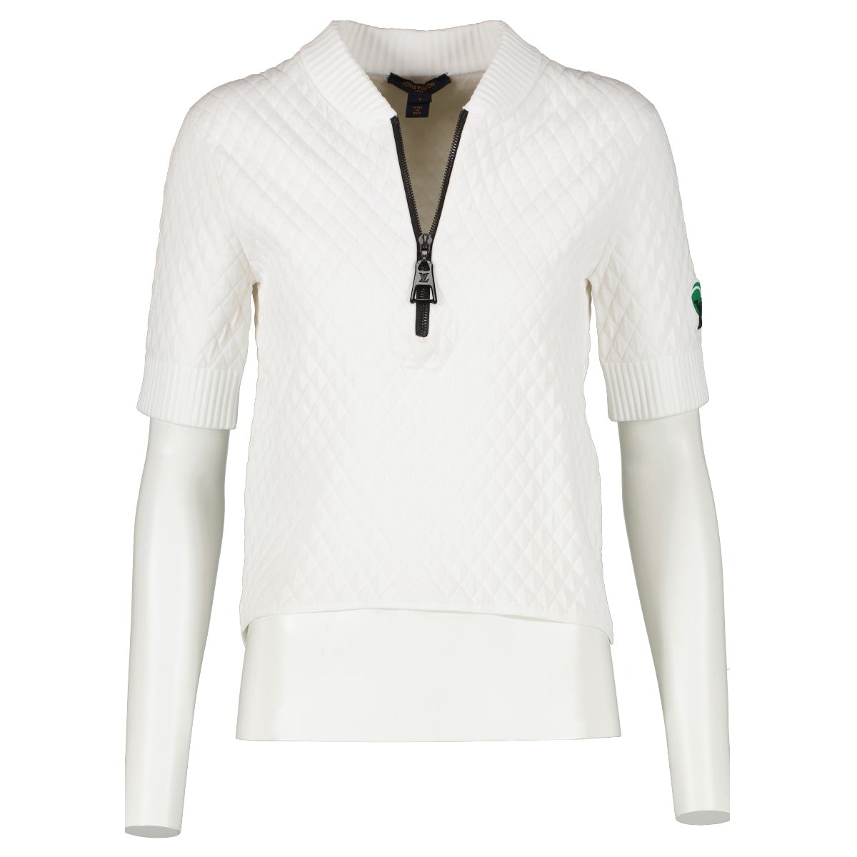Louis Vuitton White Half Zipper Sweater