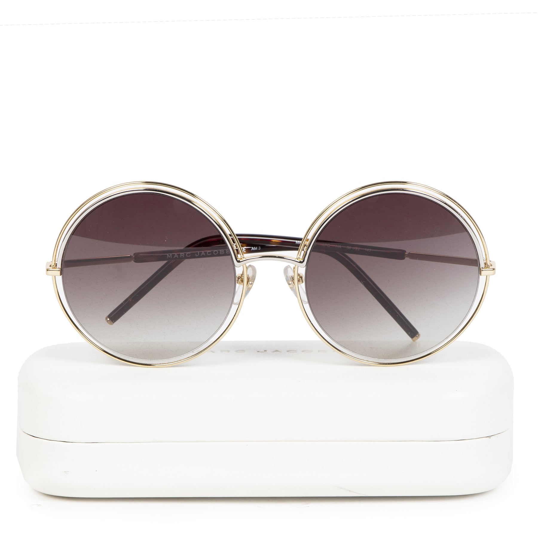 Authentieke Tweedehands Marc Jacobs Marc 11s Round Sunglasses juiste prijs veilig online shoppen luxe merken webshop winkelen Antwerpen België mode fashion