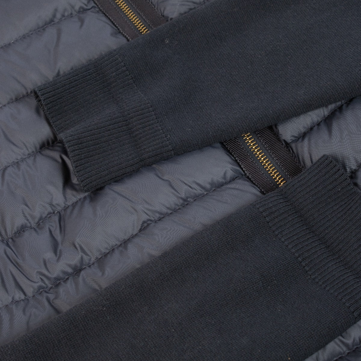 Moncler Blue Padded Cotton Cardigan - Size L