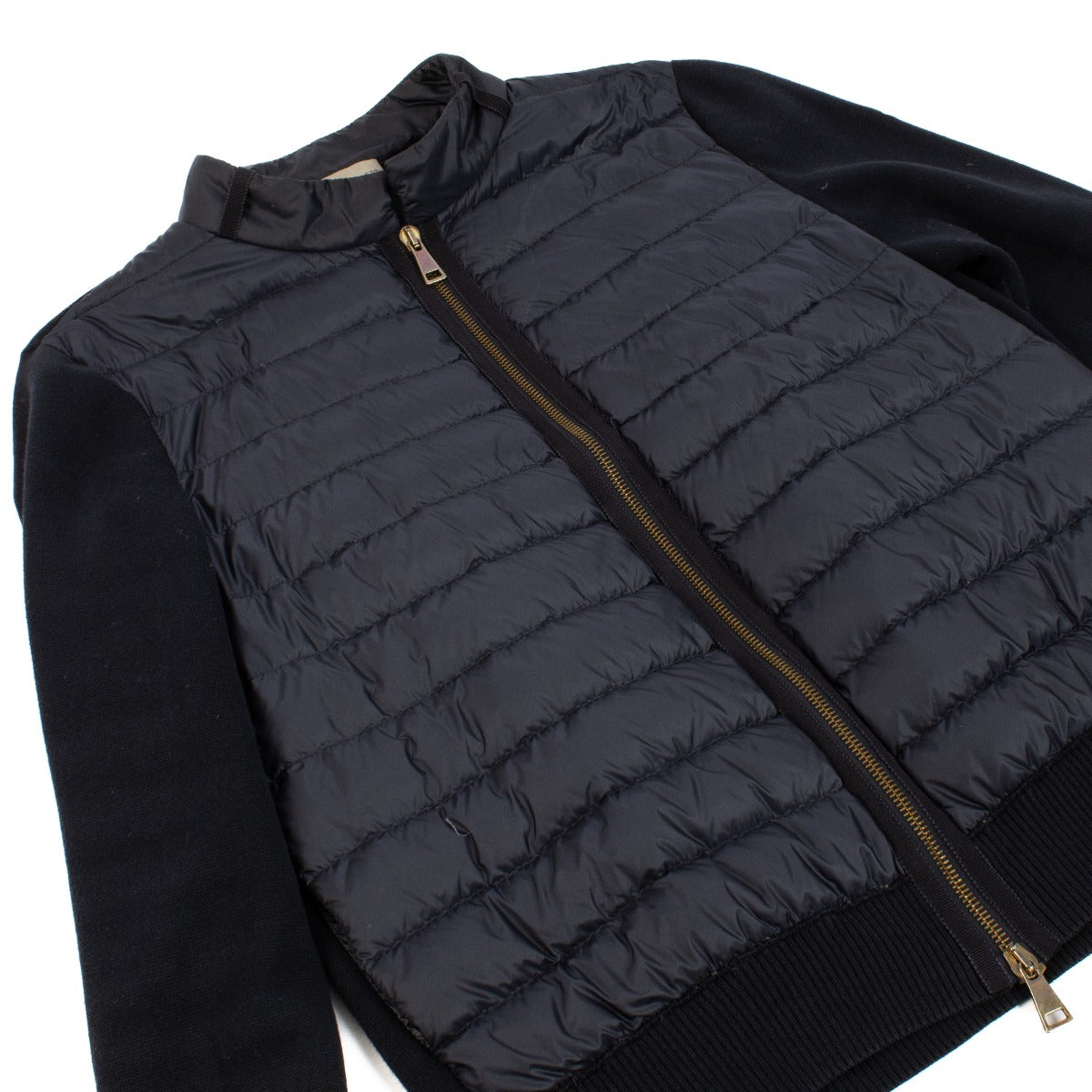 Moncler Blue Padded Cotton Cardigan - Size L