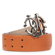 Authentic secondhand Roberto Cavalli Orange Leather Belt designer accessories fashion designer brands luxury vintage webshop safe secure online shopping worldwide shipping