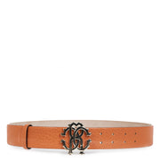 Authentieke Tweedehands Roberto Cavalli Orange Leather Belt juiste prijs veilig online shoppen luxe merken webshop winkelen Antwerpen België mode fashion