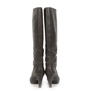 Authentic secondhand Sergio Rossi Snakeskin Boots - Size 38 designer shoes designer brands fashion luxury vintage webshop safe secure online shopping worldwide shipping