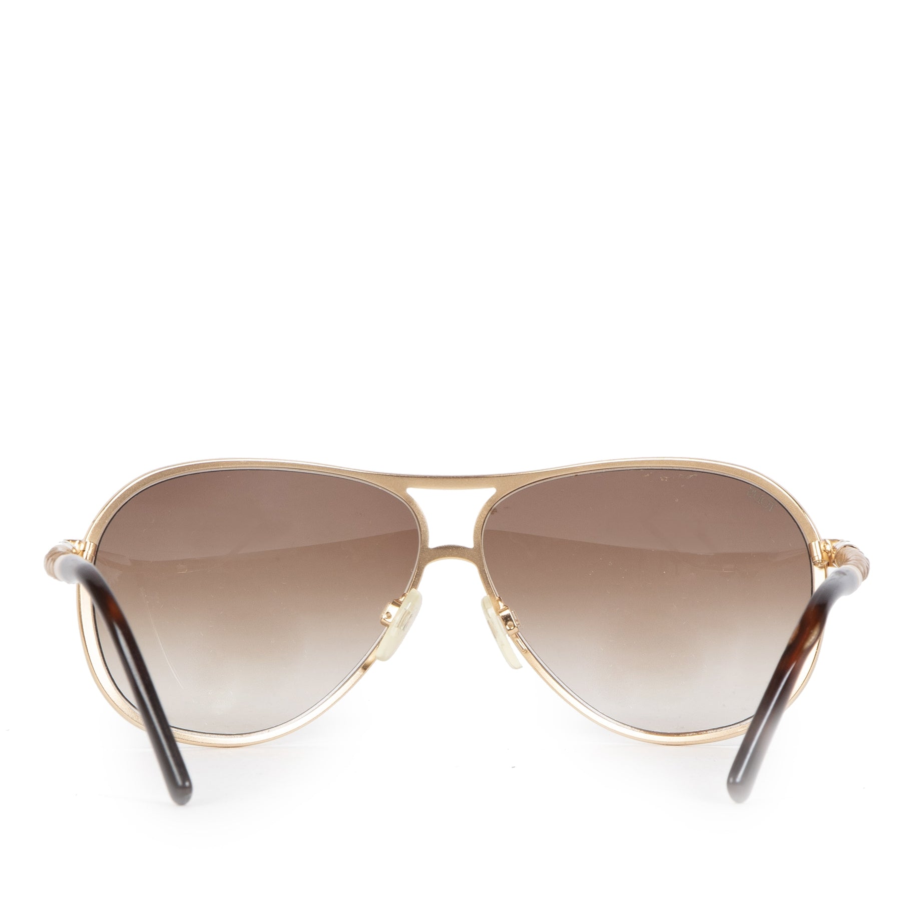Authentieke Tweedehands TOD'S Leather Woven Temple Aviator Sunglasses juiste prijs veilig online shoppen luxe merken webshop winkelen Antwerpen België mode fashion