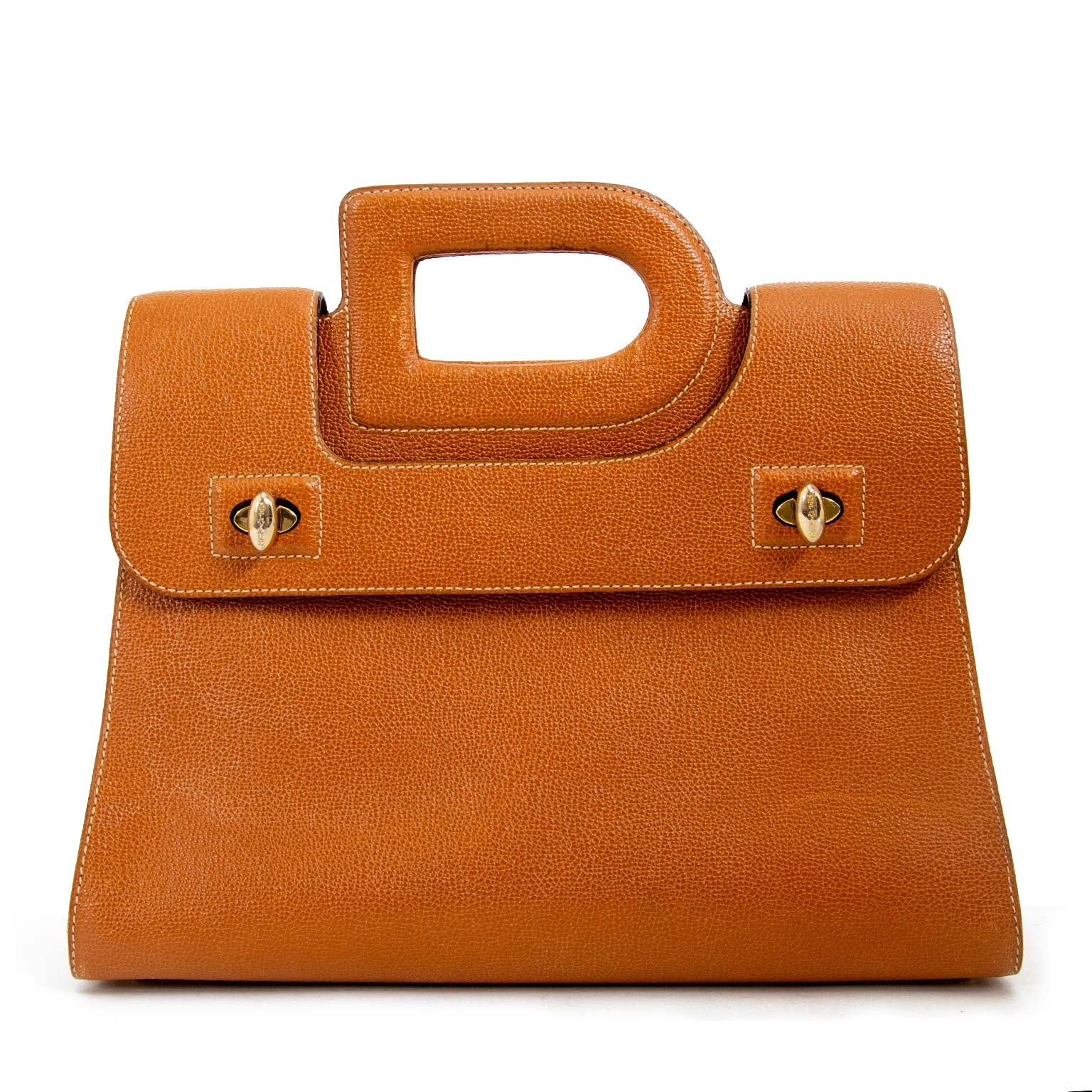 delvaux cognac d tophandle bag now for sale at labellov vintage fashion webshop belgium