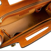 delvaux cognac d tophandle bag now for sale at labellov vintage fashion webshop belgium