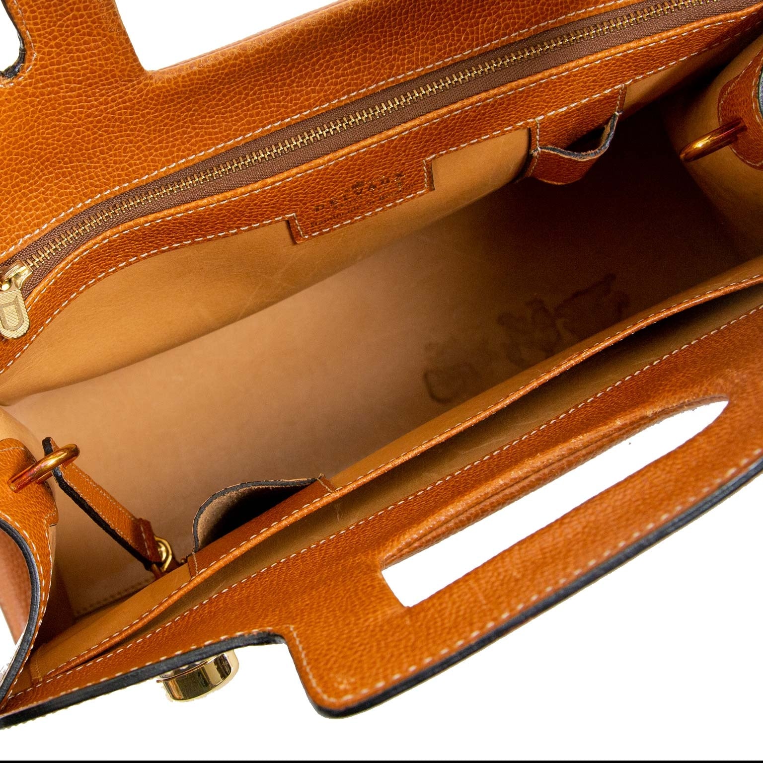 delvaux cognac d tophandle bag now for sale at labellov vintage fashion webshop belgium