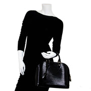 Louis Vuitton Electric Black Patent Epi Leather Alma now for sale at labellov vintage fashion webshop belgium