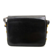 delvaux sac de cuir noir à vendre à labellov vintage webshop de mode belgique