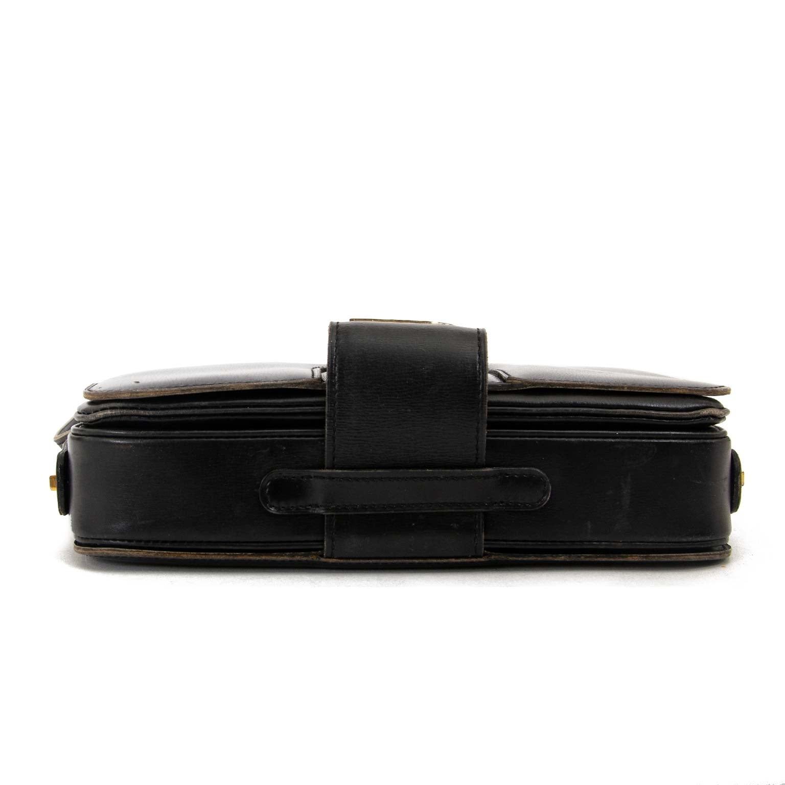 delvaux black leather bag now for sale at labellov vintage fashion webshop belgium