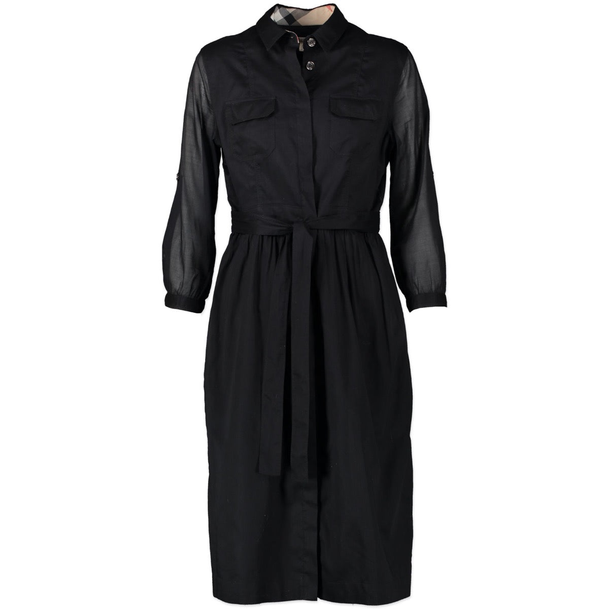 Burberry black check dress