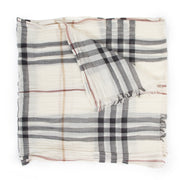 Authentieke Tweedehands Burberry Check Wool & Silk Scarf juiste prijs veilig online shoppen luxe merken webshop winkelen Antwerpen België mode fashion