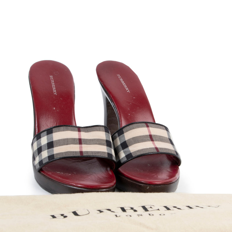 Burberry Vintage Check Clogs - size 38