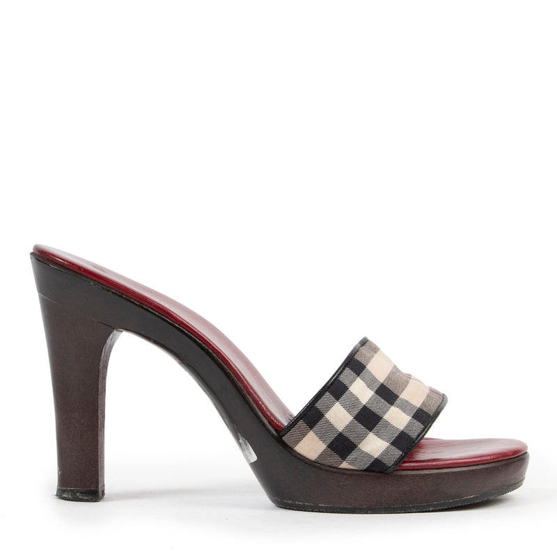 Burberry Vintage Check Clogs - size 38