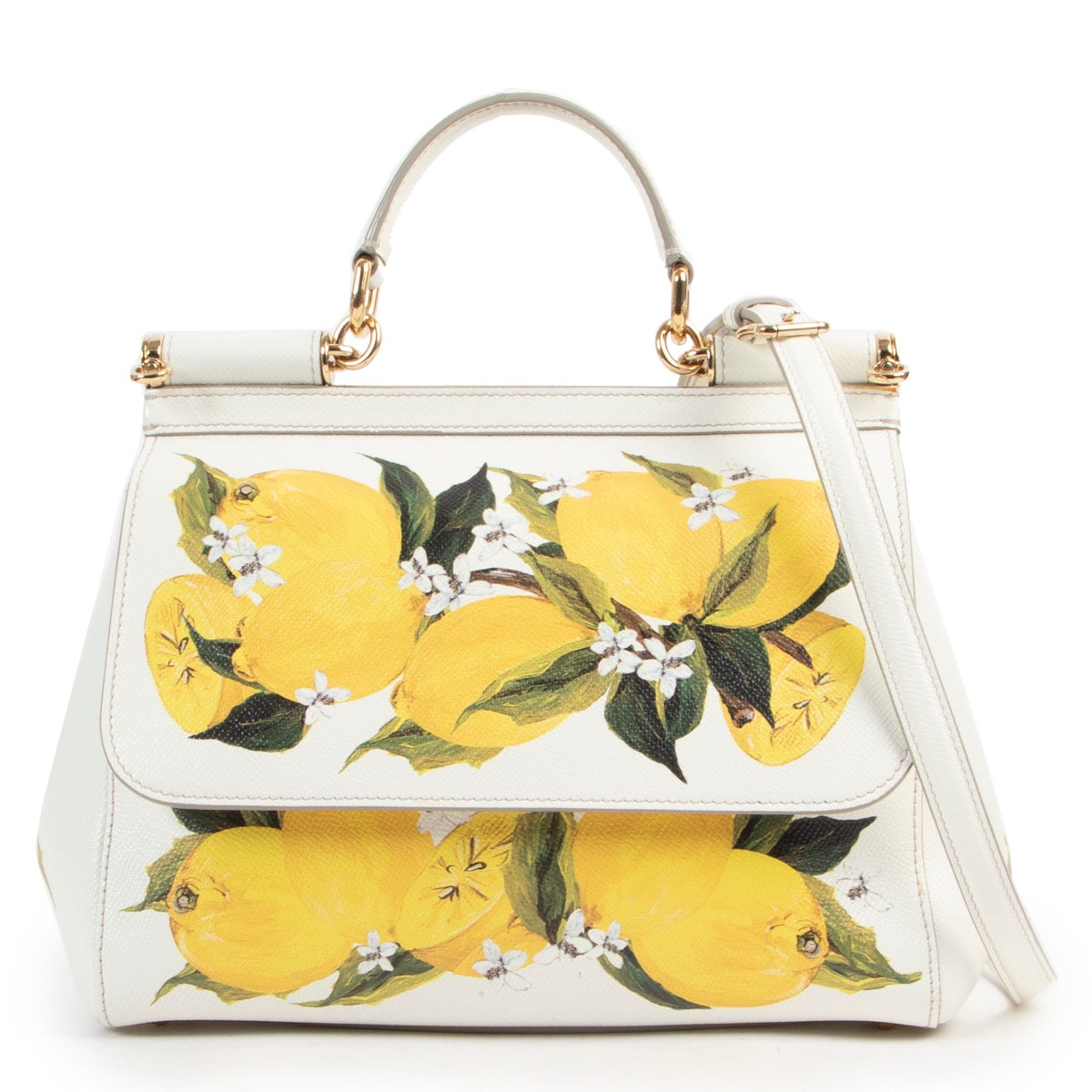 Original Dolce & Gabbana Lemon Multicolor Crossbody Bag in really good condition for sale on Labellov vintage site for 2nd hand designer goods