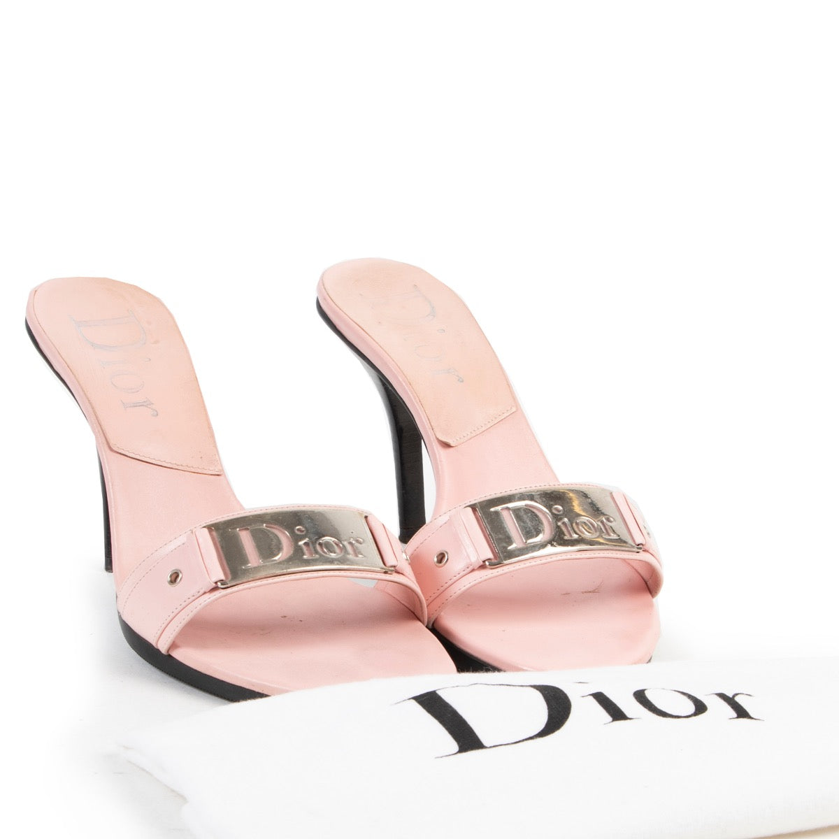 Veilig online kopen van authentieke Christian Dior roze sandalen in maat 38,5.
