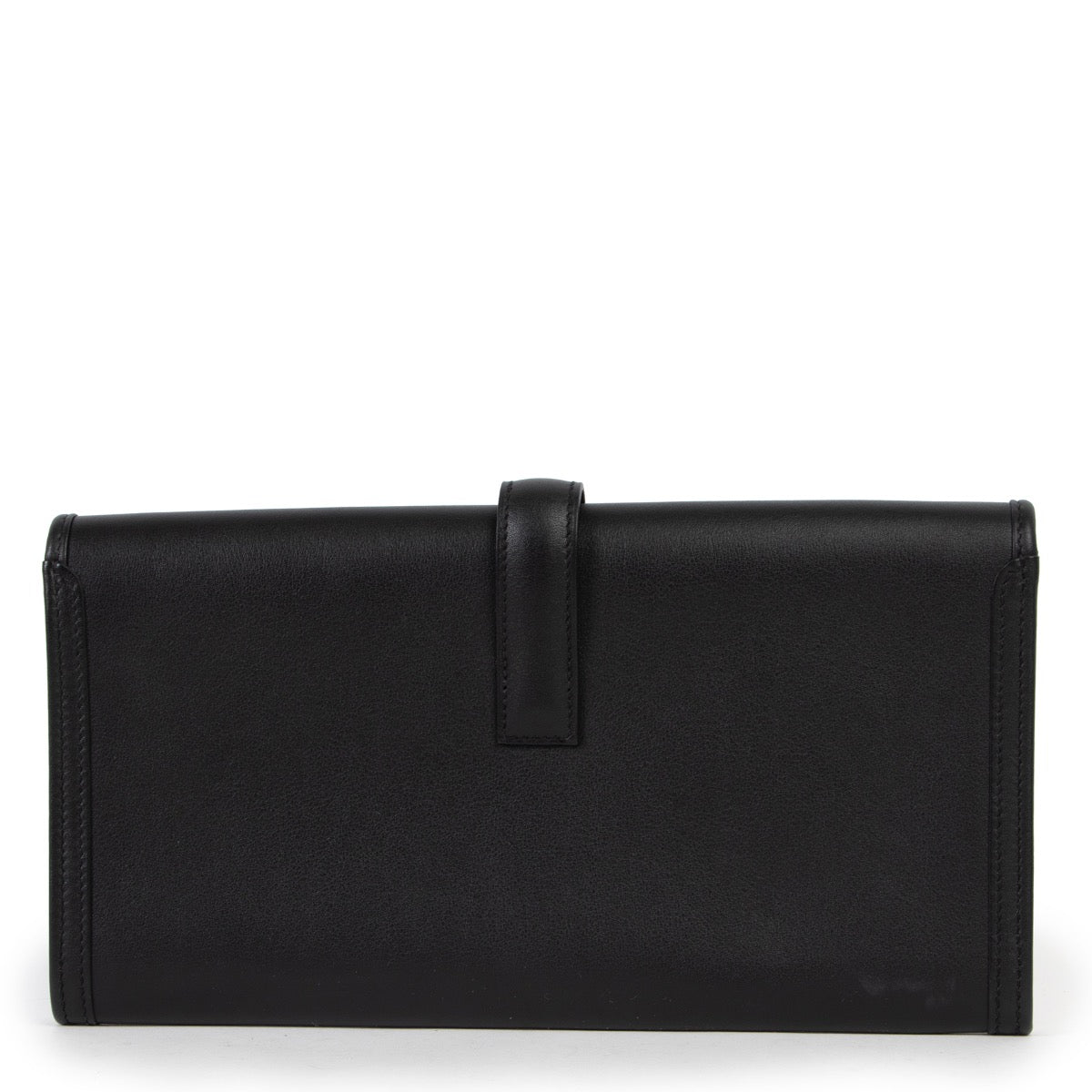 Shop safe online at Labellov in Antwerp this 100% authentic second hand Hermès Jige Elan 29 Black Clutch