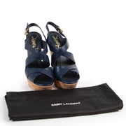 Shop safe online your secondhand Yves Sain Laurent Blue Cork Wedges
