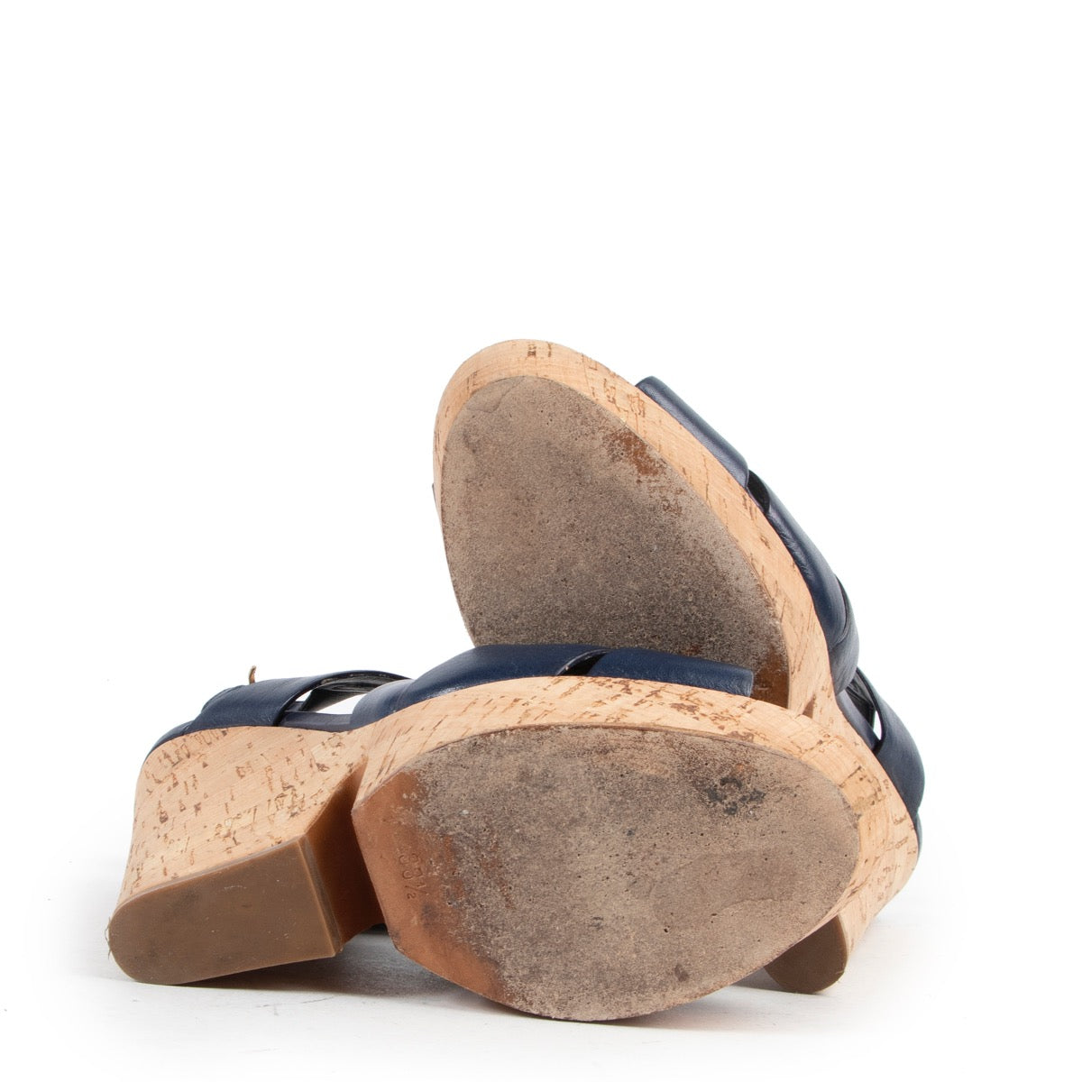 Shop safe online your secondhand Yves Sain Laurent Blue Cork Wedges