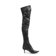 Authentic second-hand vintage Stella McCartney Vegan Black Over-the-knee Boots - size 39 buy online webshop LabelLOV