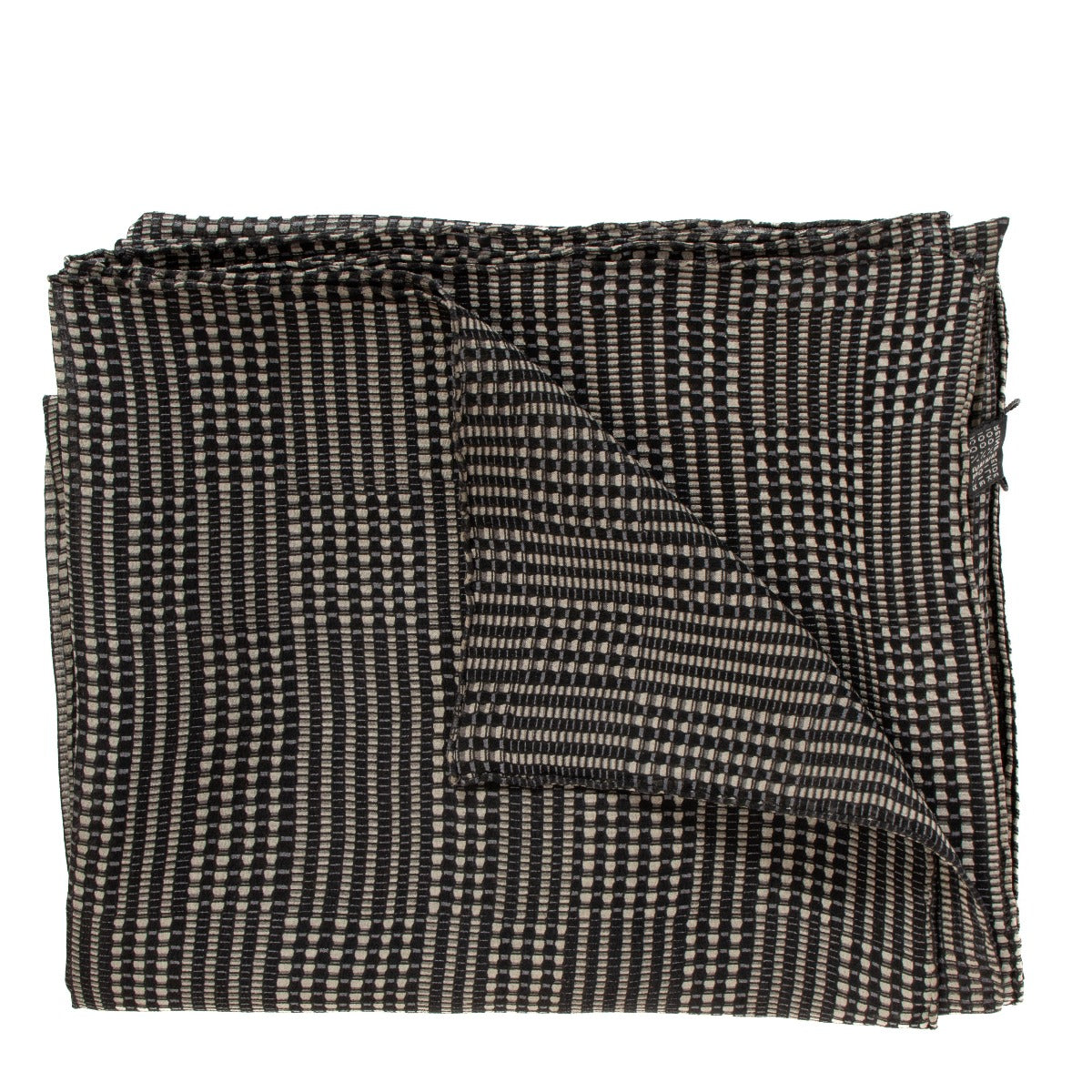 Delvaux Black Toile de Cuir Print Silk Scarf