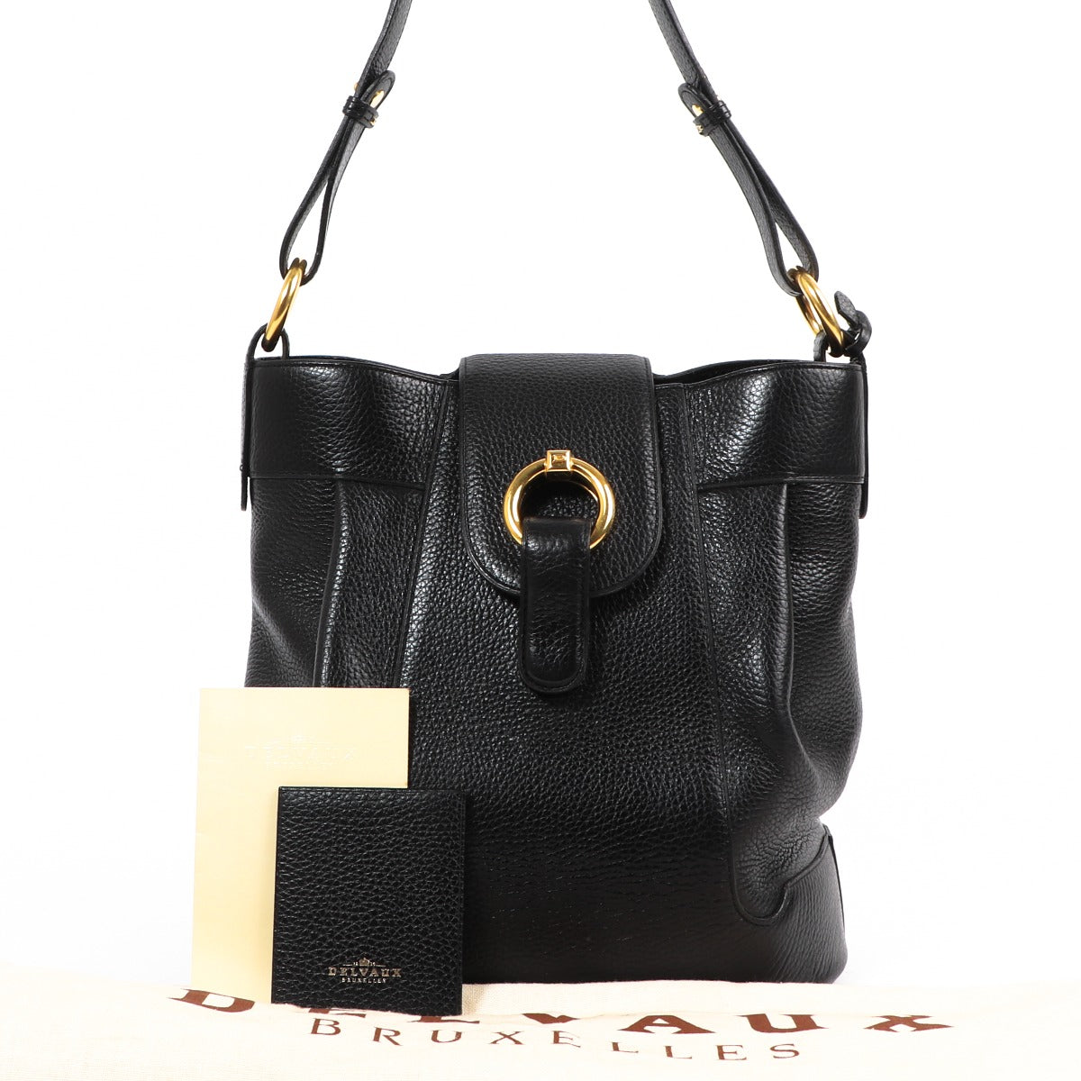 Delvaux Black Leather Vintage Shoulder Bag