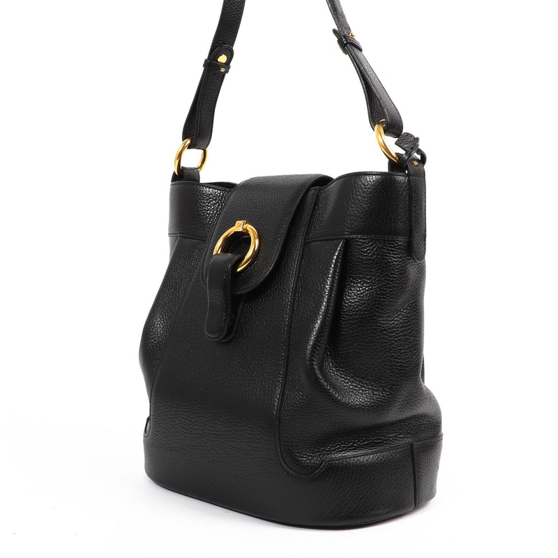 Delvaux Black Leather Vintage Shoulder Bag