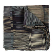 Delvaux Blue Striped Silk Scarf