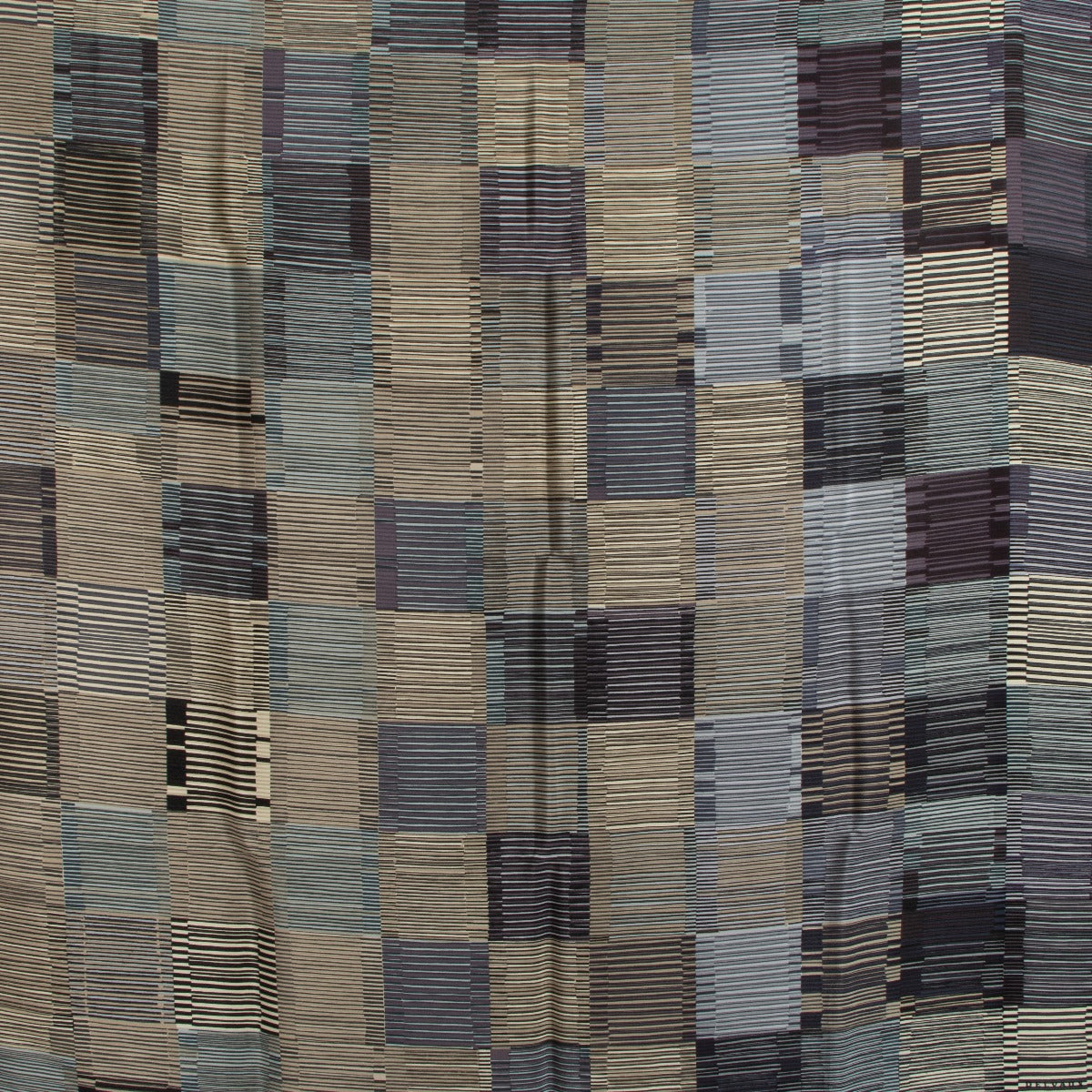 Delvaux Blue Striped Silk Scarf