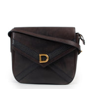 Shop safe online brown Delvaux crossbody bag. Brown Delvaux crossbody bag in good condition, Preloved Delvaux bag in good condition.