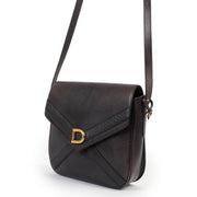 Shop safe online brown Delvaux crossbody bag. Brown Delvaux crossbody bag in good condition, Preloved Delvaux bag in good condition.