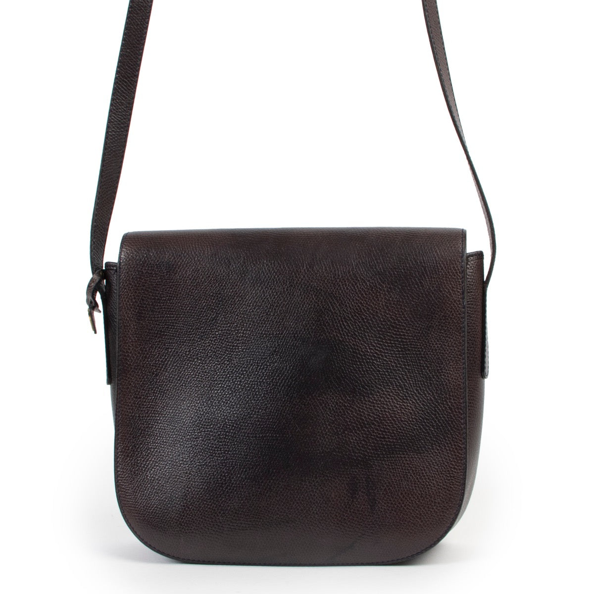 Shop safe online brown Delvaux crossbody bag. Brown Delvaux crossbody bag in good condition, Preloved Delvaux bag in good condition.