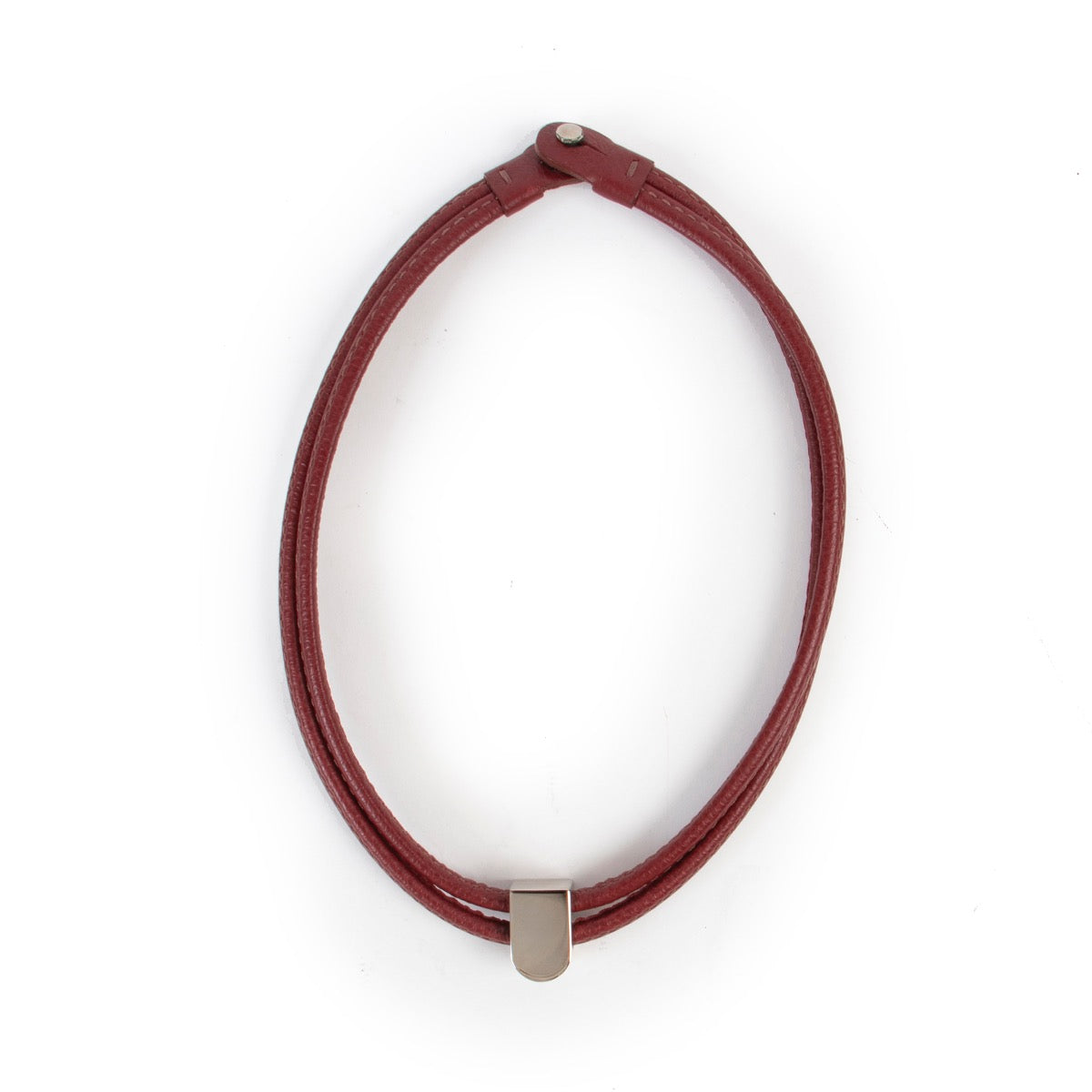 Delvaux Burgundy D Necklace