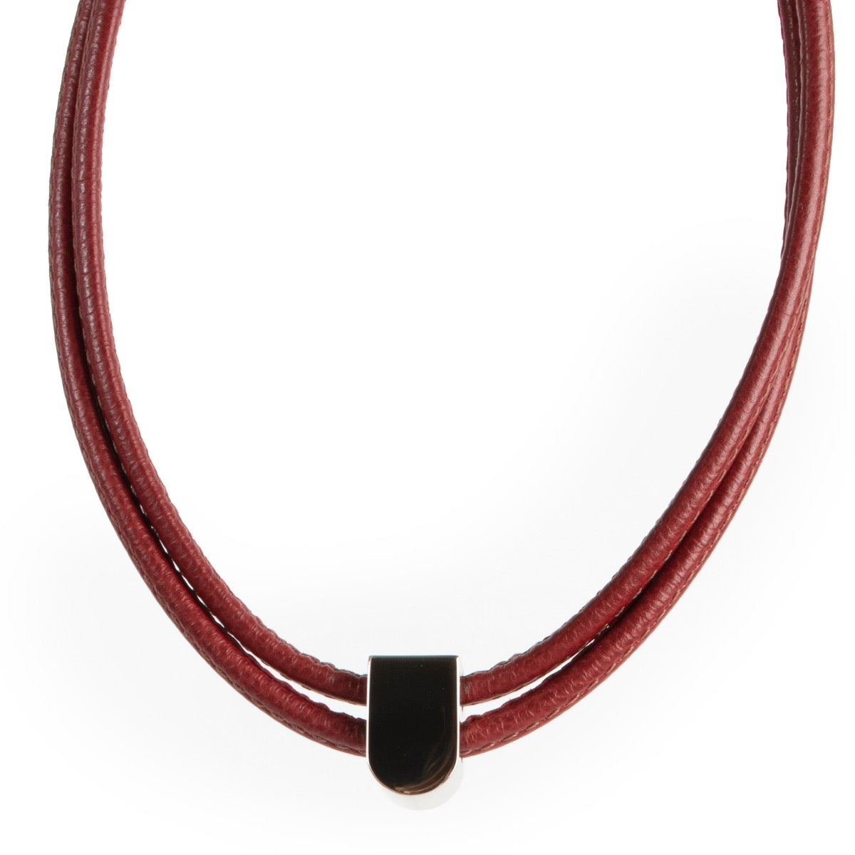 acheter en ligne seconde main Delvaux Burgundy D Necklace
