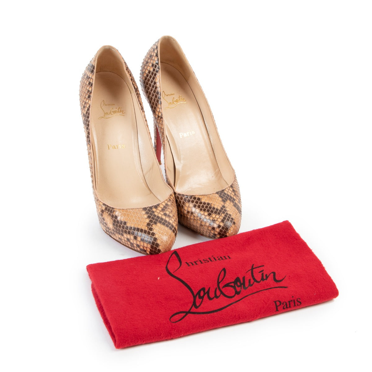 Shop safe online Christian Louboutin pumps in very good condition, Shop safe 100% authentic Christian Louboutin python pumps in very good condition, Preloved Christian Louboutin python pumps in very good condition.