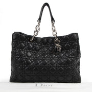 Christian Dior Cannage Lambskin Leather Soft Lady Dior Shopping Tote