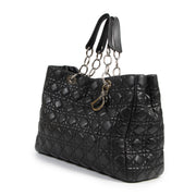 Christian Dior Cannage Lambskin Leather Soft Lady Dior Shopping Tote