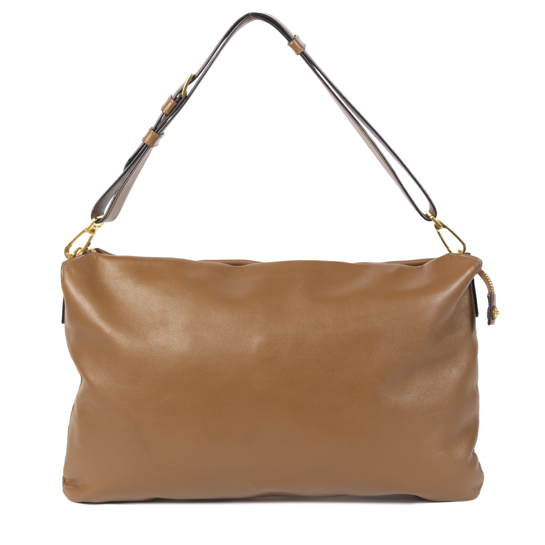 Authentique seconde main vintage Miu Miu Camel Cloud Hobo Bag achète en ligne webshop LabelLOV