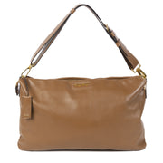 Authentieke tweedehands vintage Miu Miu Camel Cloud Hobo Bag koop online webshop LabelLOV