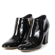 Authentique seconde main vintage Sergio Rossi Black Patent Leather Booties achète en ligne webshop LabelLOV