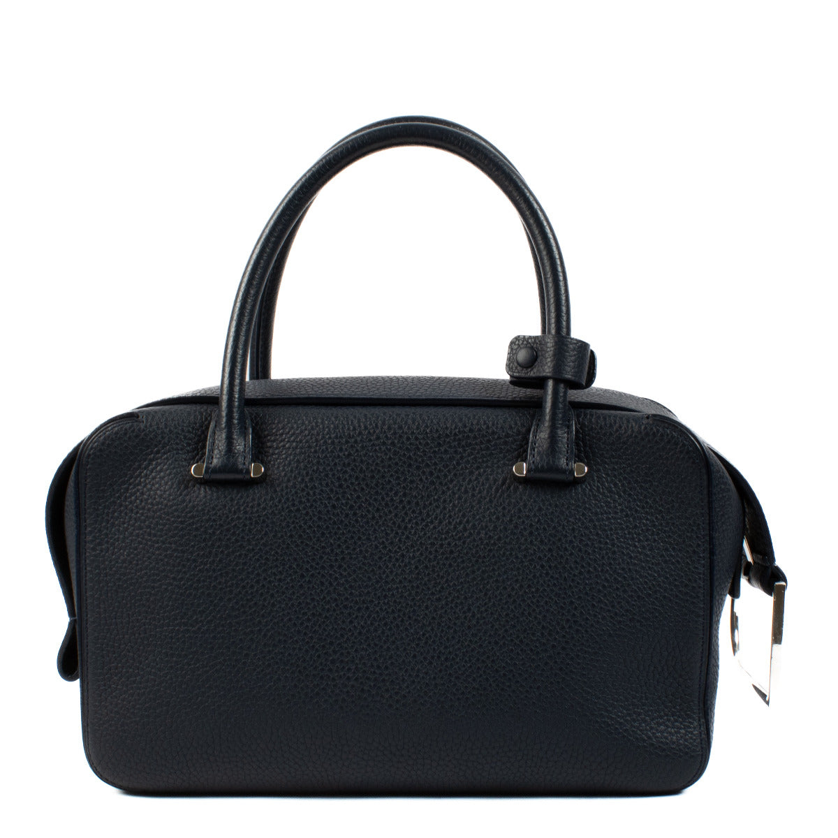 Delvaux Cool Box MM Navy Blue Taurillon Soft Bag
